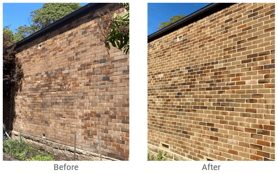 brick repointing of a wall 